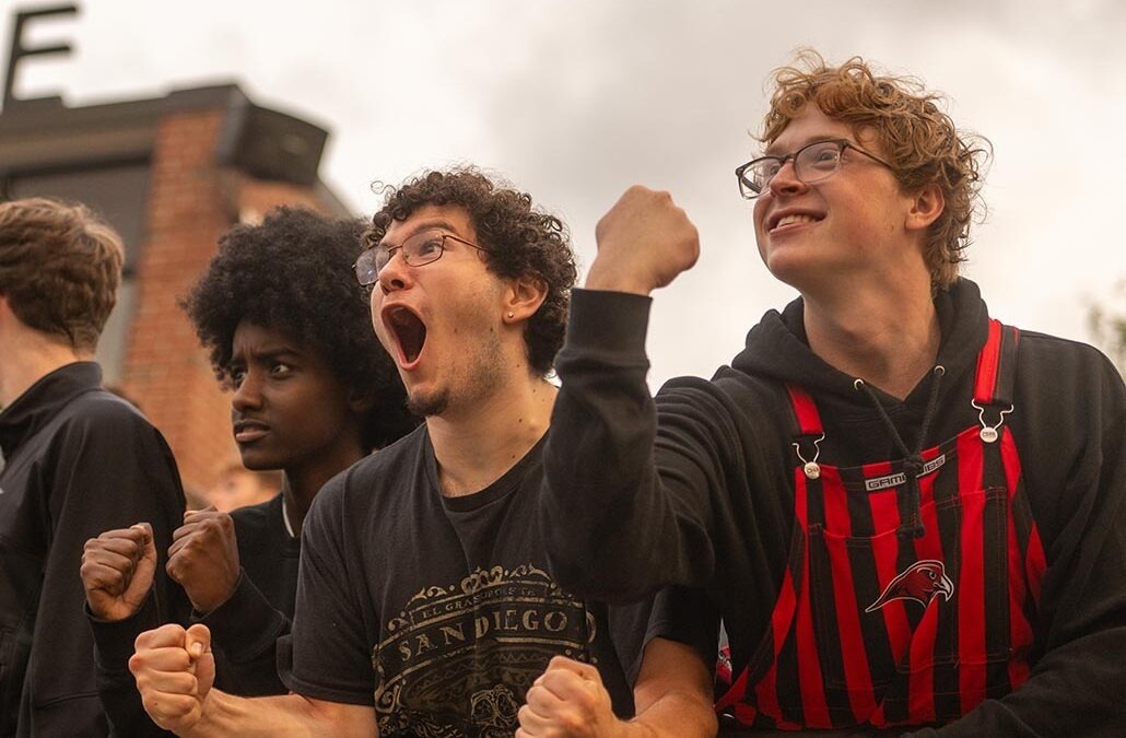 In the stands