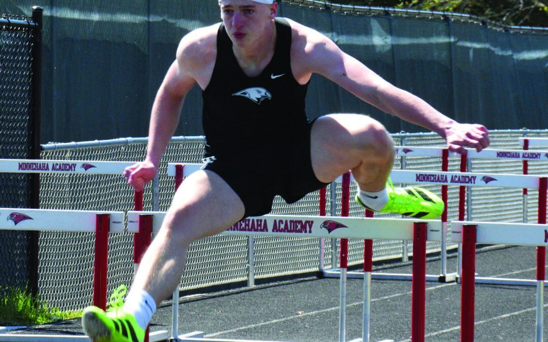 Ezra May, tops in hurdles
